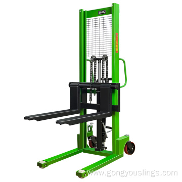 Small And Efficient Adjustable Manual Stacker